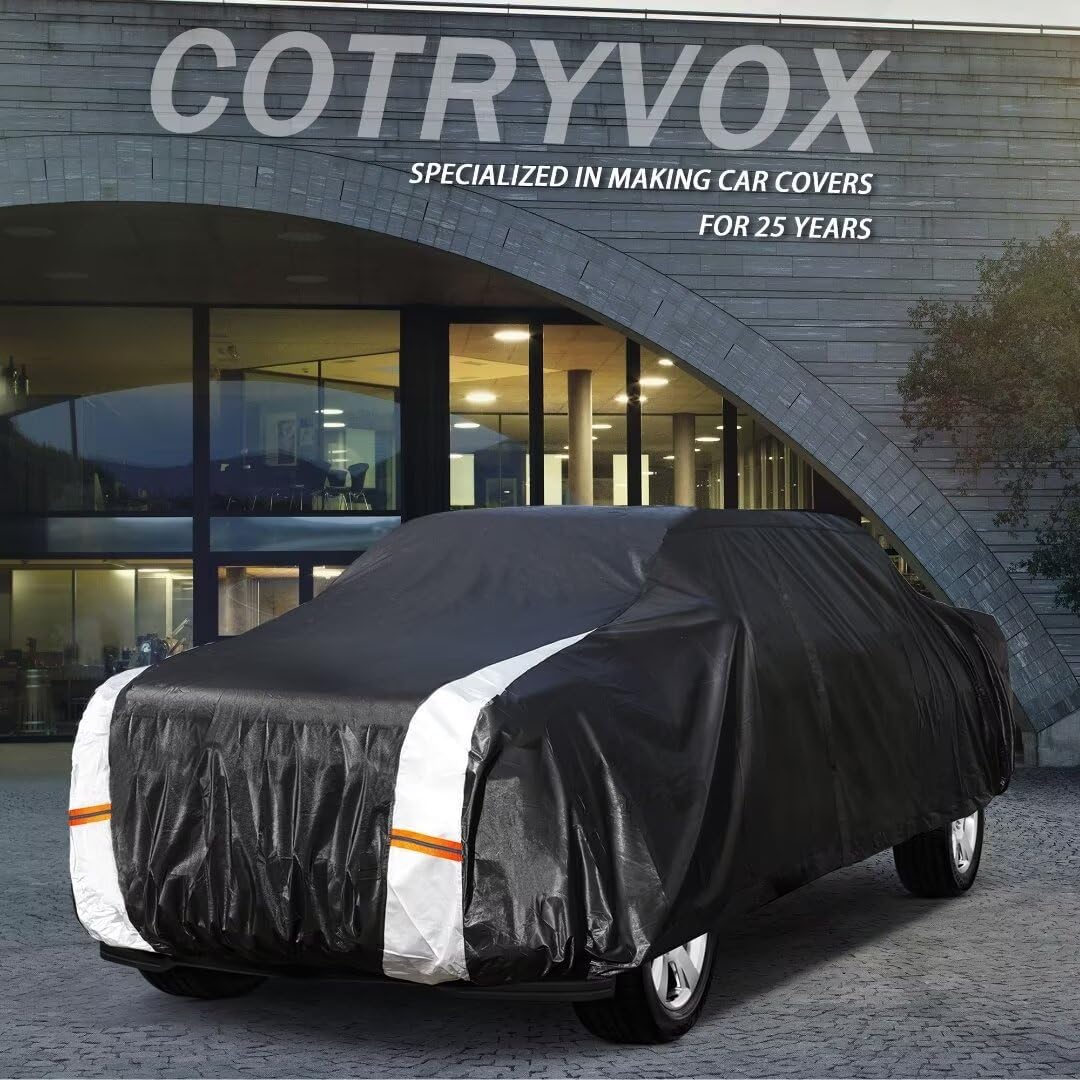 Ram 1500/2500/3500 Truck Cover Custom Fit 1994-2026 Club/Extended/Quad/Regular Cab SB (6.3'-8.1') with Door Zipper, 12 Layers Full Exterior Pickup Truck Cover Waterproof All Weather.