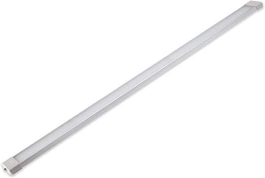 RV Cargo Truck LED Interior Utility Light Fixture 42.1" x 2.6", High Lumen-Output Low Current Draw, Frosted Lens 6000K Cool-White Even Diffused Beam, On/Off Rocker Switch 12V-24V DC, 1-Pack