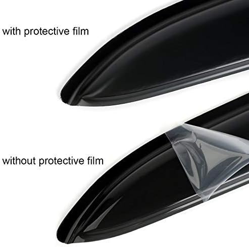 94267 Side Window Wind Deflector, 4pcs Outside Mount Style Tape-On Dark Smoke Nice Rain Guards Set, Window Visor fit for 2011-2024 Dodge Durango