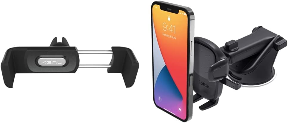 Kenu Airframe+, Air Vent Car Phone Holder Mount & Easy One Touch 5 Dashboard & Windshield Universal Car Mount Phone Holder Desk Stand for -iPhone, Samsung, Moto, Huawei, Nokia, LG, Smartphones