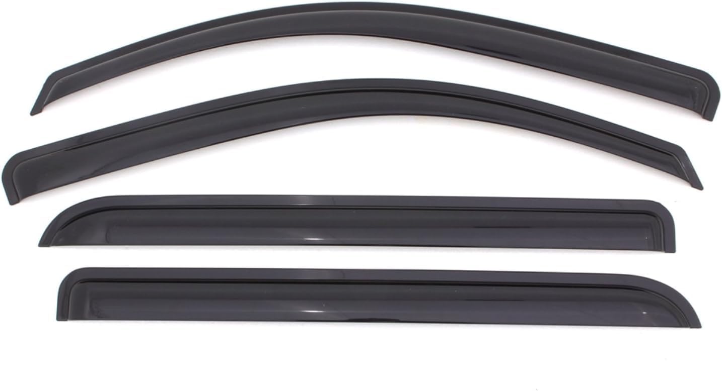 KPY Window Visor Compatible with Ford Fiesta Hatchback 2009-2019, 4PC Rain Guard Side Window Vent Deflectors Tape-On Mugen Style, 2009 2010 2011 2012 2013 2014 2015 2016 2017 2018 2019