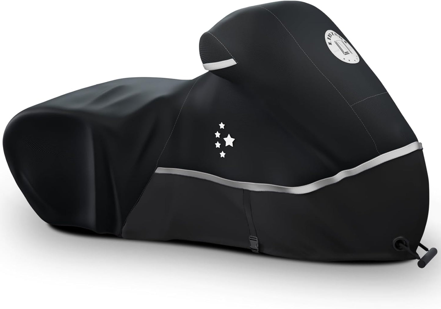 Motorcycle Cover 420D Heavy Duty All Season Universal Weather Waterproof Outdoor Protection 96" XXL Vehicle Cover/Black