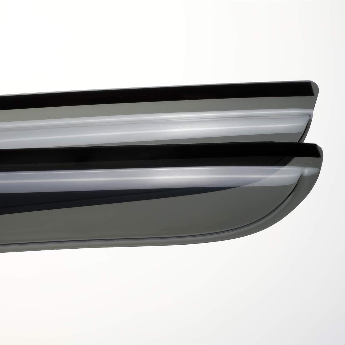 4pcs Outside Mount Style Sun Rain Guard Durable Side Window Wind Deflectors Dark Smoke Vent Window Visors Compatible with Toyota 1997-2001 Camry