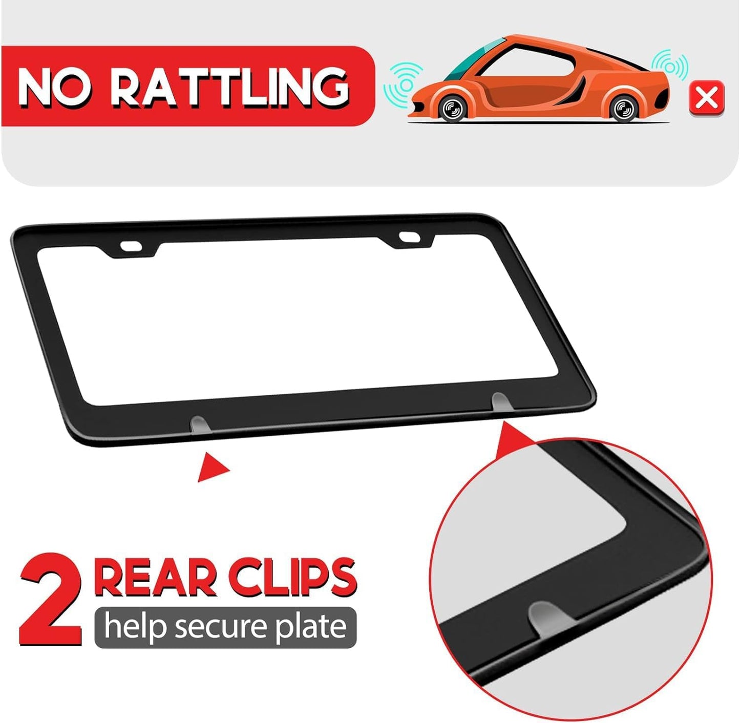 3D License Plate Frame Embroidered Floral Pattern Stainless Steel License Plate Frames Holder Covers Rust-Proof Auto Parts Decoration with Screws License Plate Holder for Car Accessories 12x6 Inch