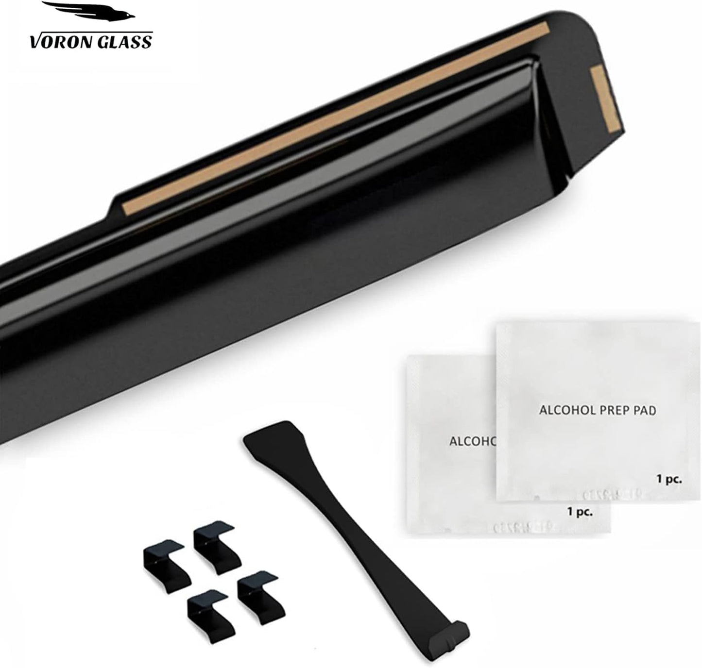 Voron Glass in-Channel Extra Durable Rain Guards for GMC Yukon XL 2015-2020, Window Deflectors, Vent Window Visors, 4 Pieces - 200609