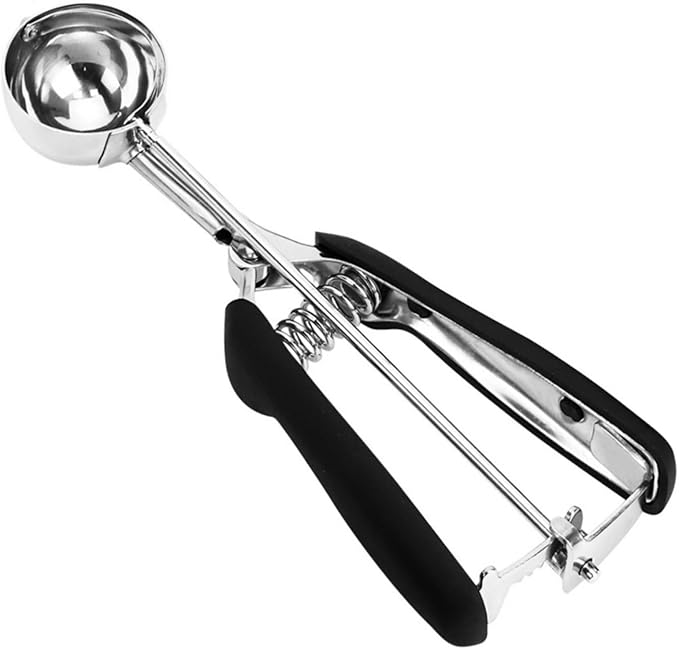 Cookie Scoop, Ice Cream Scoop, Cookie Scoops for Baking, 18/8 Stainless Steel Cookie Scooper for Baking, Cookie Dough Scoop, Ice Cream Scooper with Trigger Release, Non-slip Grip (42MM)…