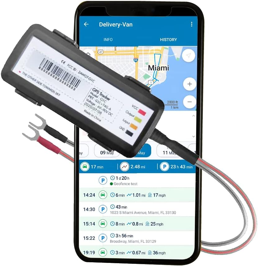 GPS7000-4G Hidden GPS Tracker for Vehicles | 30 Days of Service Included | Easy Self-Installation | After The 30 Days Included in The Service, You can Choose to Subscribe | No Hidden Fees