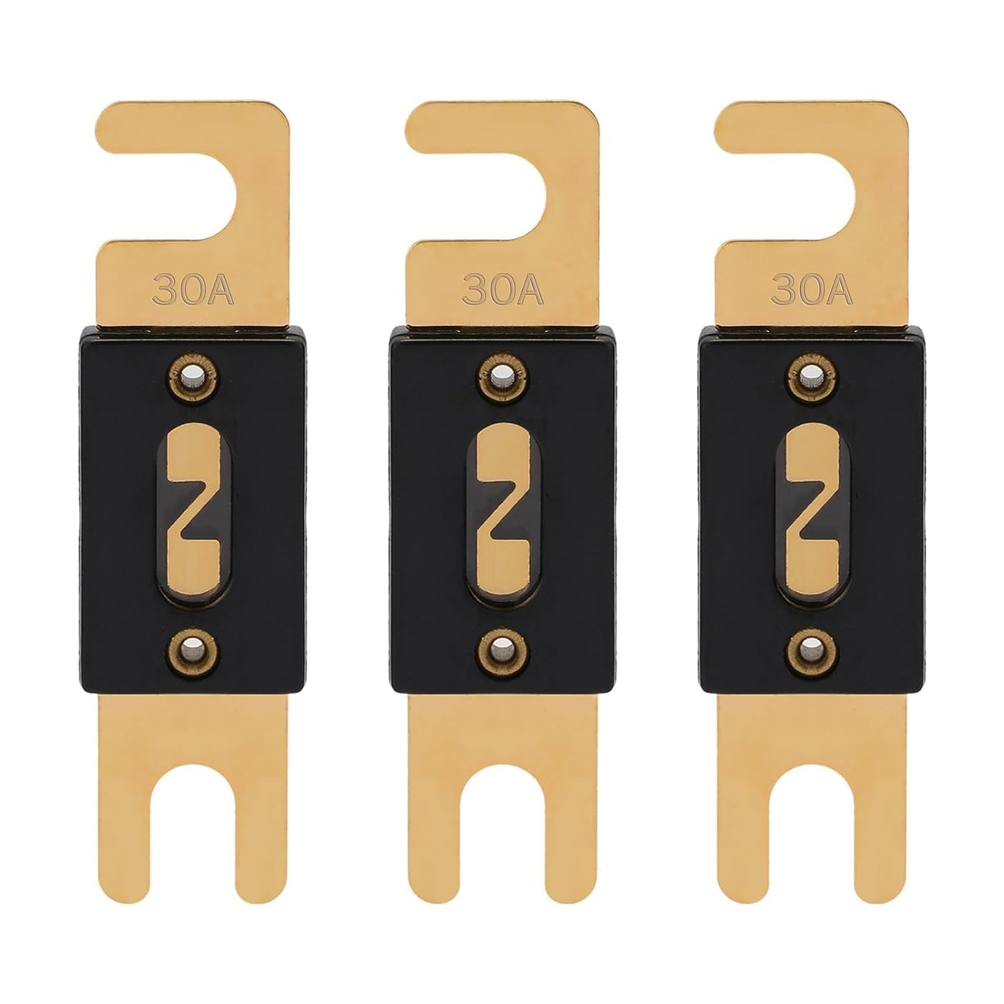 30A ANL Fuse 30 Amp Inline Blade Fuses 32V for Car Audio Inverter Automotive Stereo (Pack of 3 pcs)