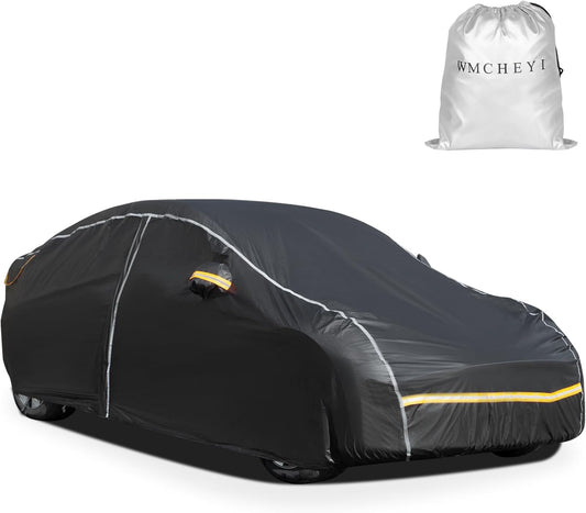 Car Cover Waterproof All Weather,6 Layers Car Covers for Automobiles, Full Exterior Cover with Zipper, Outdoor SUV Car Cover Sun UV Rain Snow Wind Protection, Fit for 185"(185*75*68 inch)SUV