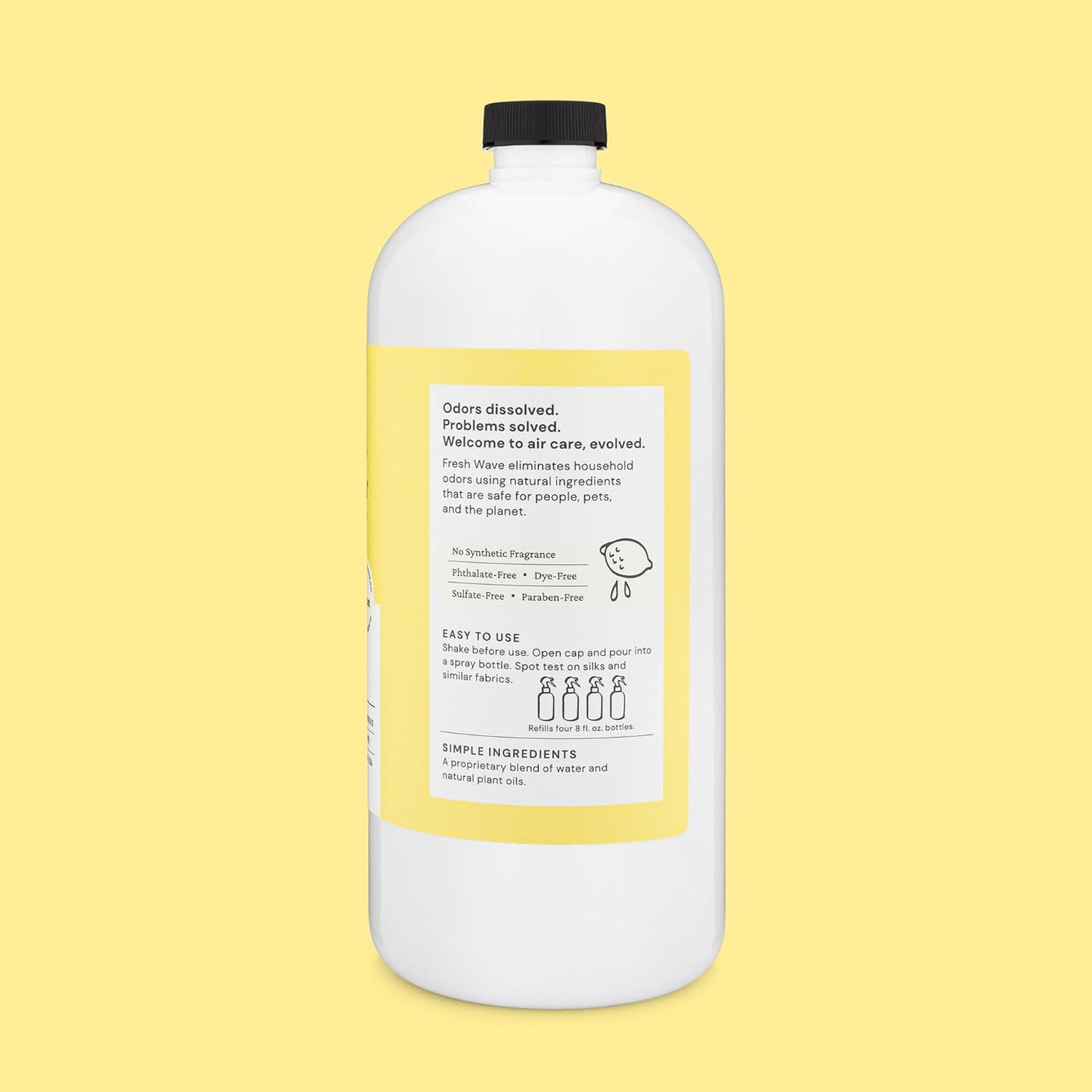 Fresh Wave Lemon Scent Odor Eliminator Spray & Air Freshener Refill, 32 fl. oz.