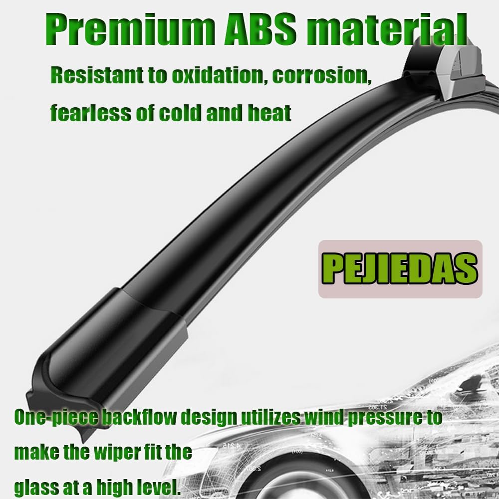 OEM Quality Front Wiper Blades, Replacement for Jeep Grand Cherokee 2018-2011/Honda Pilot 2015-2009/Toyota Tacoma 2016-2005,OE Original Style (22 Inch + 21 Inch Front Wiper Blades)