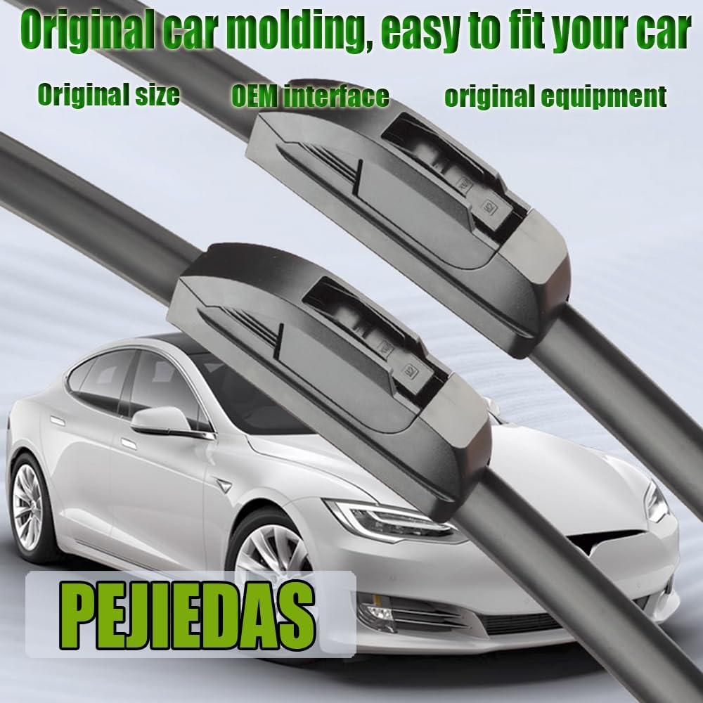 OEM Quality Front Wiper Blades, Replacement for 2016-2020 Chevrolet Spark,2016,2012-2019 Fiat 500,2012-2019 Nissan Versa, OE Original Style (24 Inch + 14 Inch Front Wiper Blades)