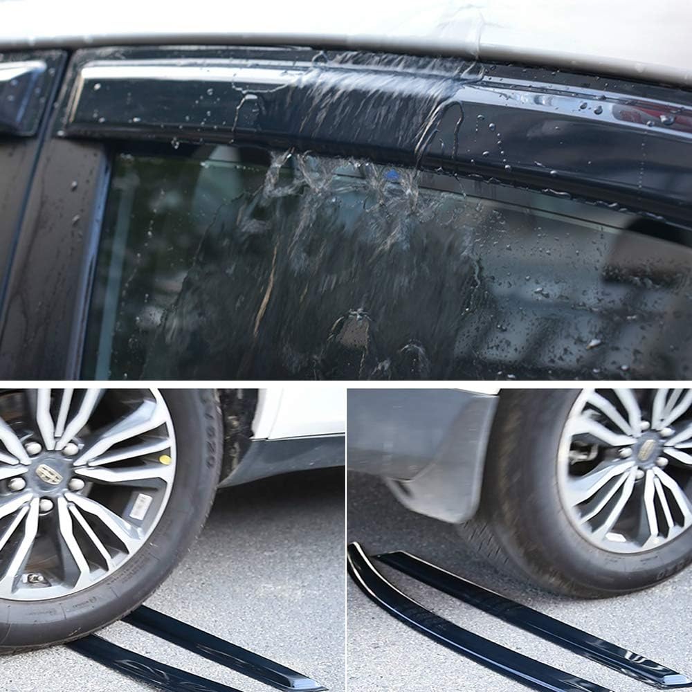 Side Window Visors Wind Deflector Set fit for 96-20 Chevrolet Express/GMC Savana 1500/2500/3500 Van 03-09 Kodiak/Topkick C4500/C5500, 2pcs Out-Channel Nice Rain Guards 92455