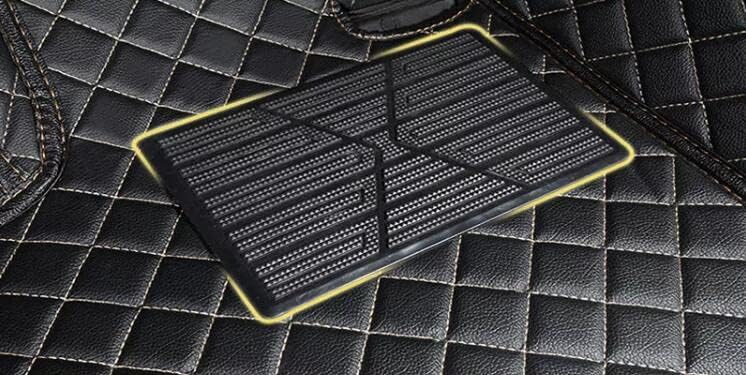 Custom All-Weather Protection Leather Car Floor Mats for Cars Sedan SUV Sports Car Waterproof Floor Mat (White)