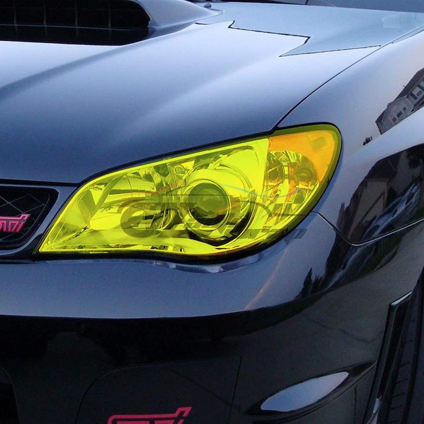 EZAUTO WRAP Free Tool Kit 12"x48" (1FT x 4FT) Glossy Red Headlight Taillight Fog Light Side Marker Vinyl Tint Film Self Adhesive