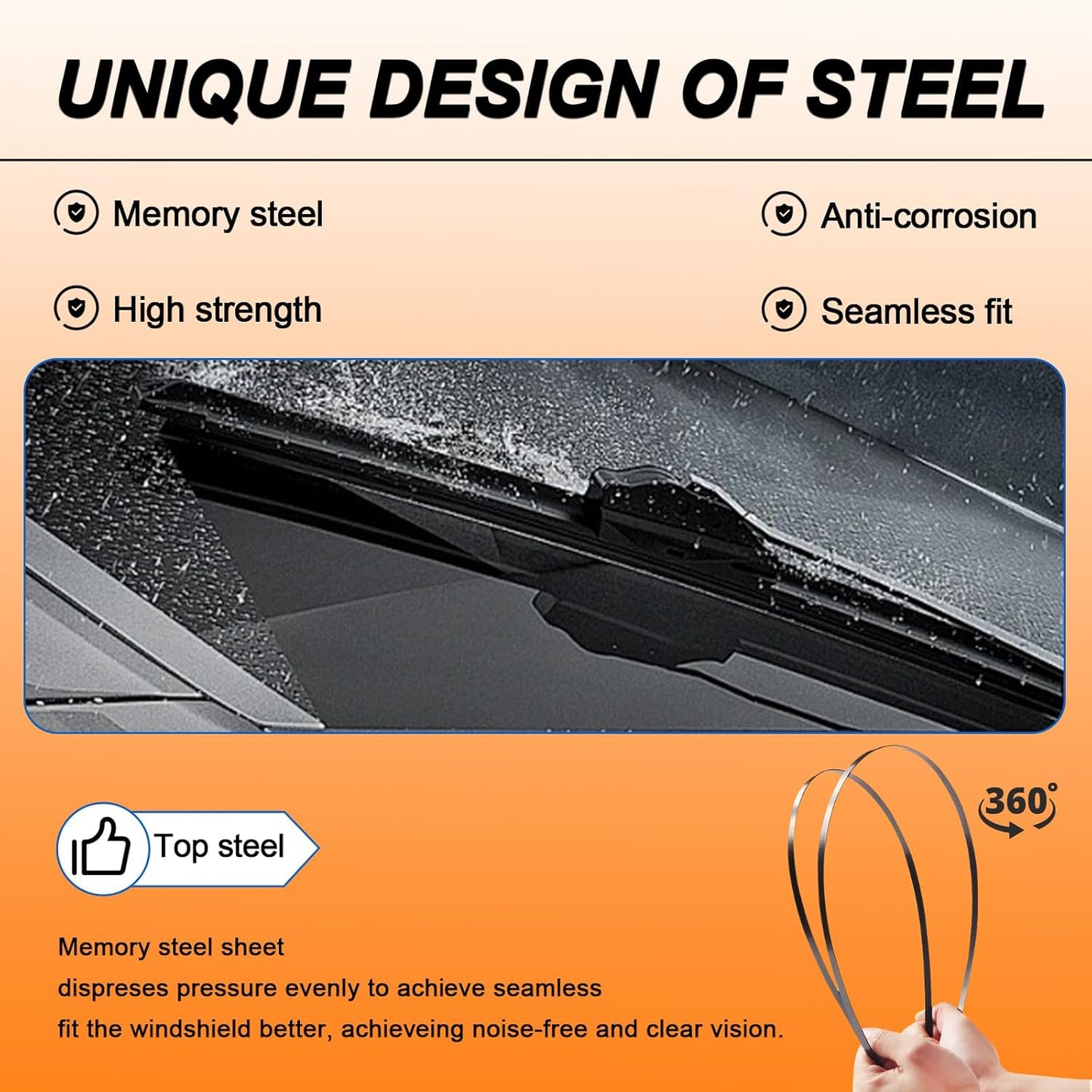HULADAED® 24'' 20''10'' Windshield Wipers Replacement for Kia Soul 2023 2022 2021 2020,Silicone Front Rear Wiper blades for MY Car-All Weather & Quiet(3 PACK)