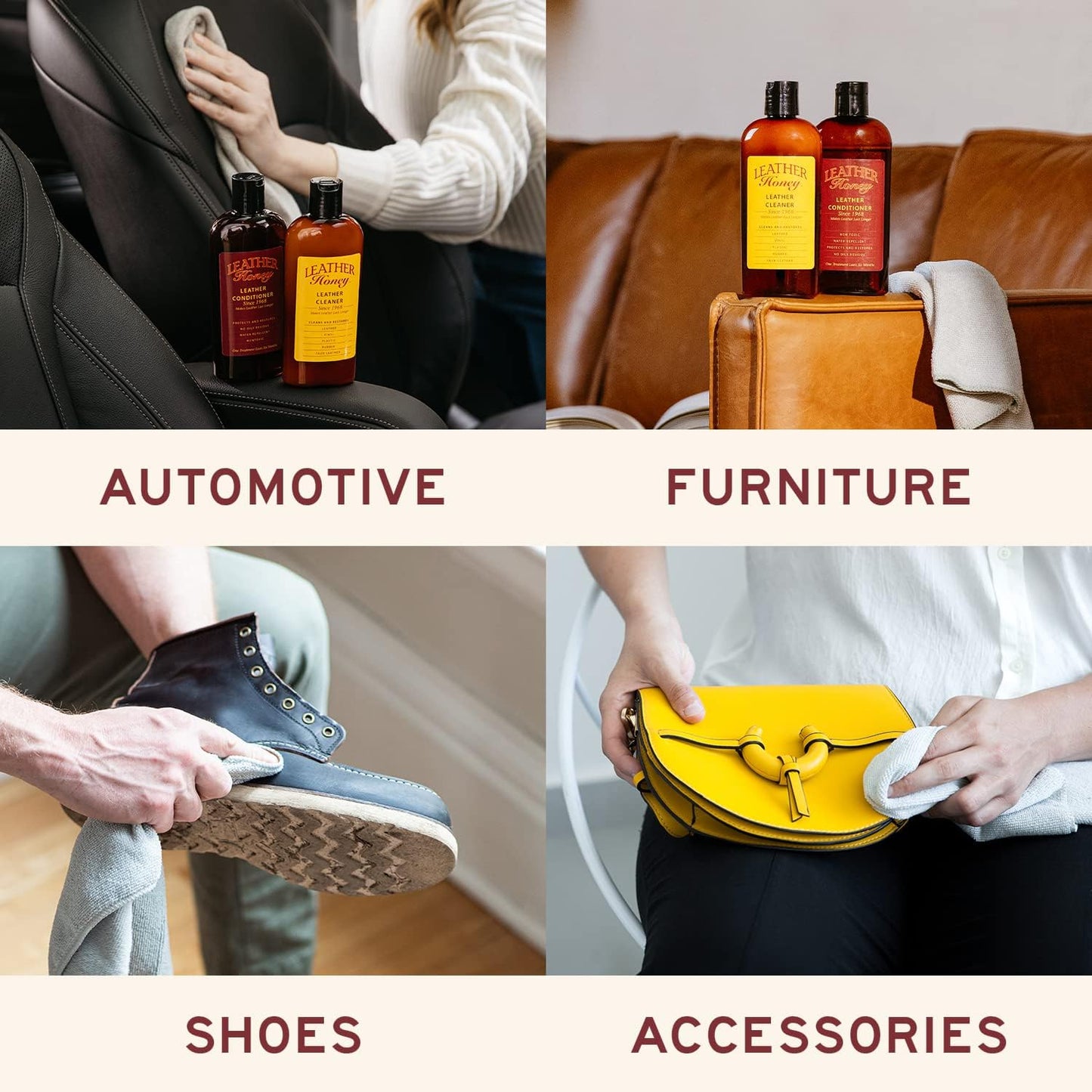 Leather Honey Leather Conditioner, Since 1968. for All Leather Items Including Auto, Furniture, Shoes, Purses and Tack. Non-Toxic and Made in The USA / 8 Fl Oz (Pack of 1)