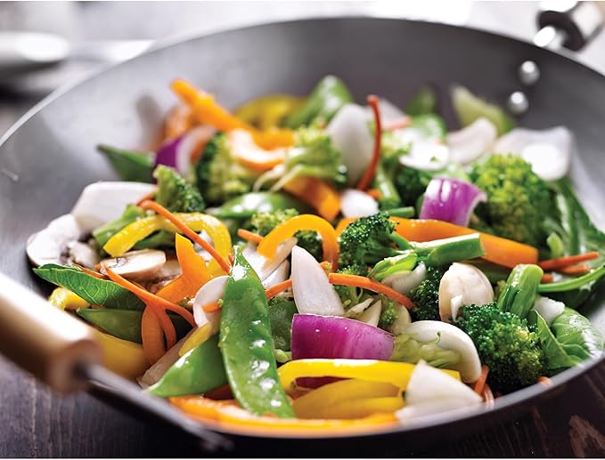 Helen's Asian Kitchen Carbon Steel Wok Stir Fry Pan, 12-inch