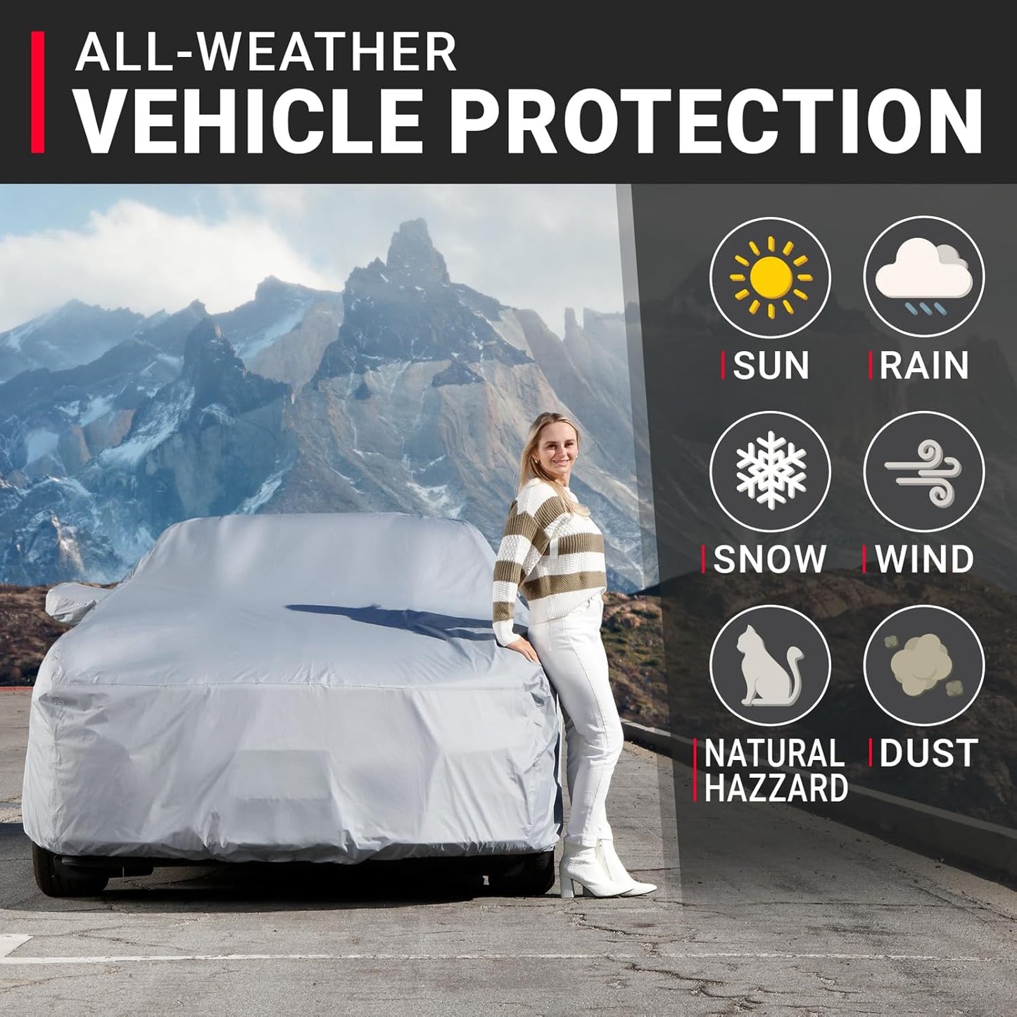 iCarCover Fits 1984-1996 Oldsmobile Cutlass Ciera Wagon Car Cover Automobiles Form-Fit Padded Full Exterior Waterproof Automobiles Protection Covers