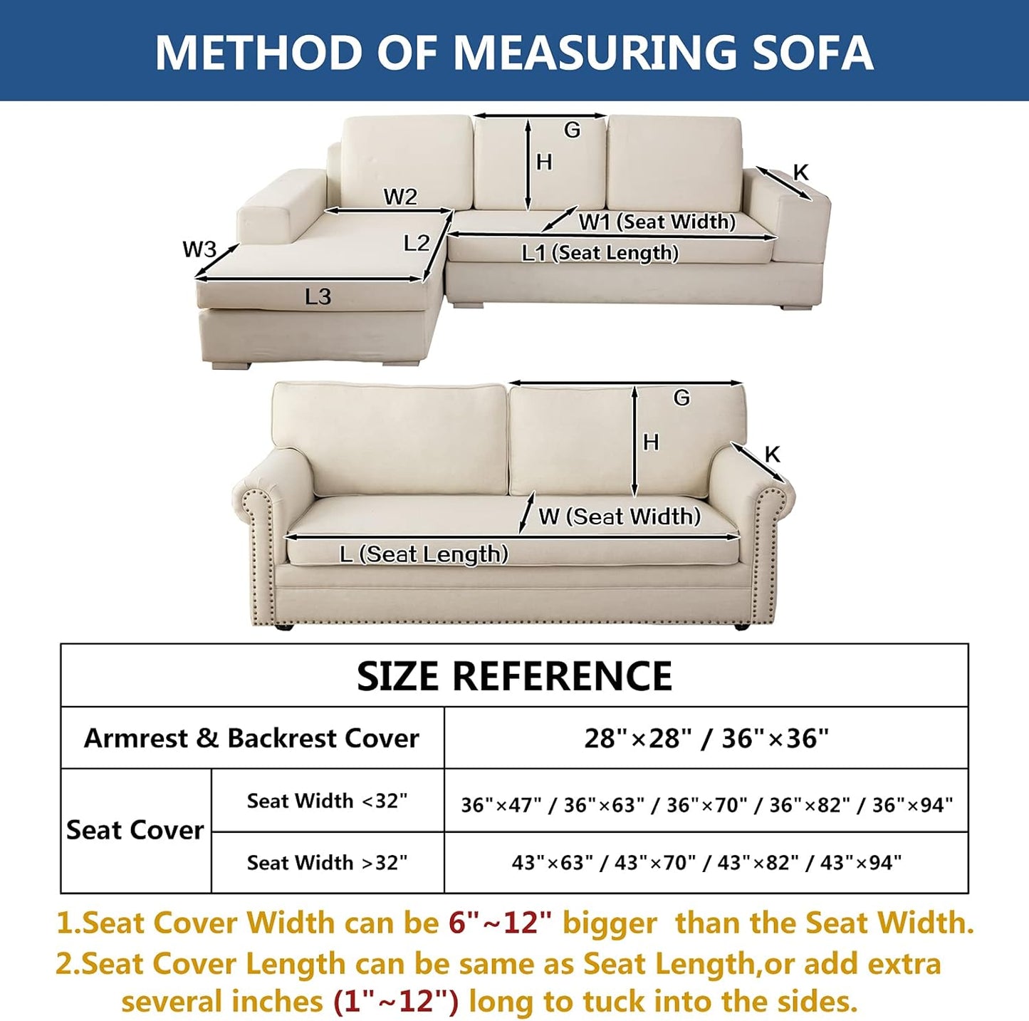 Eismodra Throw Pillows,Couch Cover,Sofa Cover,Sectional Couch Covers for 3 Cushion Couch,Sofa Slipcovers for Dogs Cats Pet Loveseat Recliner Leather L Shaped,White 18 x 18 Inches (Only 1 Piece)