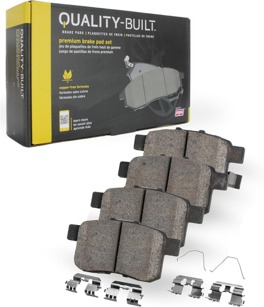 Premium Semi-Metallic Rear Brake Pads (1001-0773M) Compatible with Lexus LX470 1998-2007, Toyota Land Cruiser 1998-2007