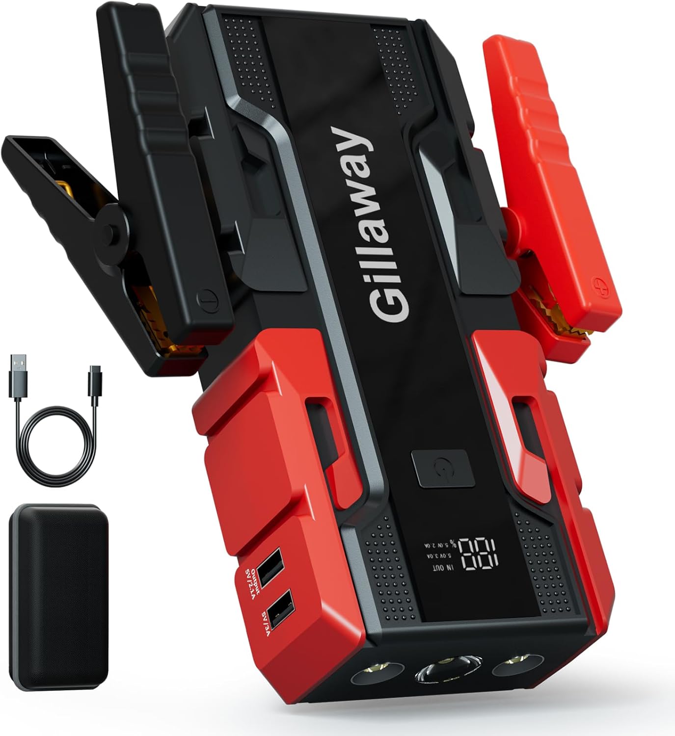 001B 3500A Car Jump Starter Battery Pack (Up to 9.0L Gas and 7.0L Diesel Engine), 12V Car Charger Jump Starter Portable Battery Jump Starter with Power Bank