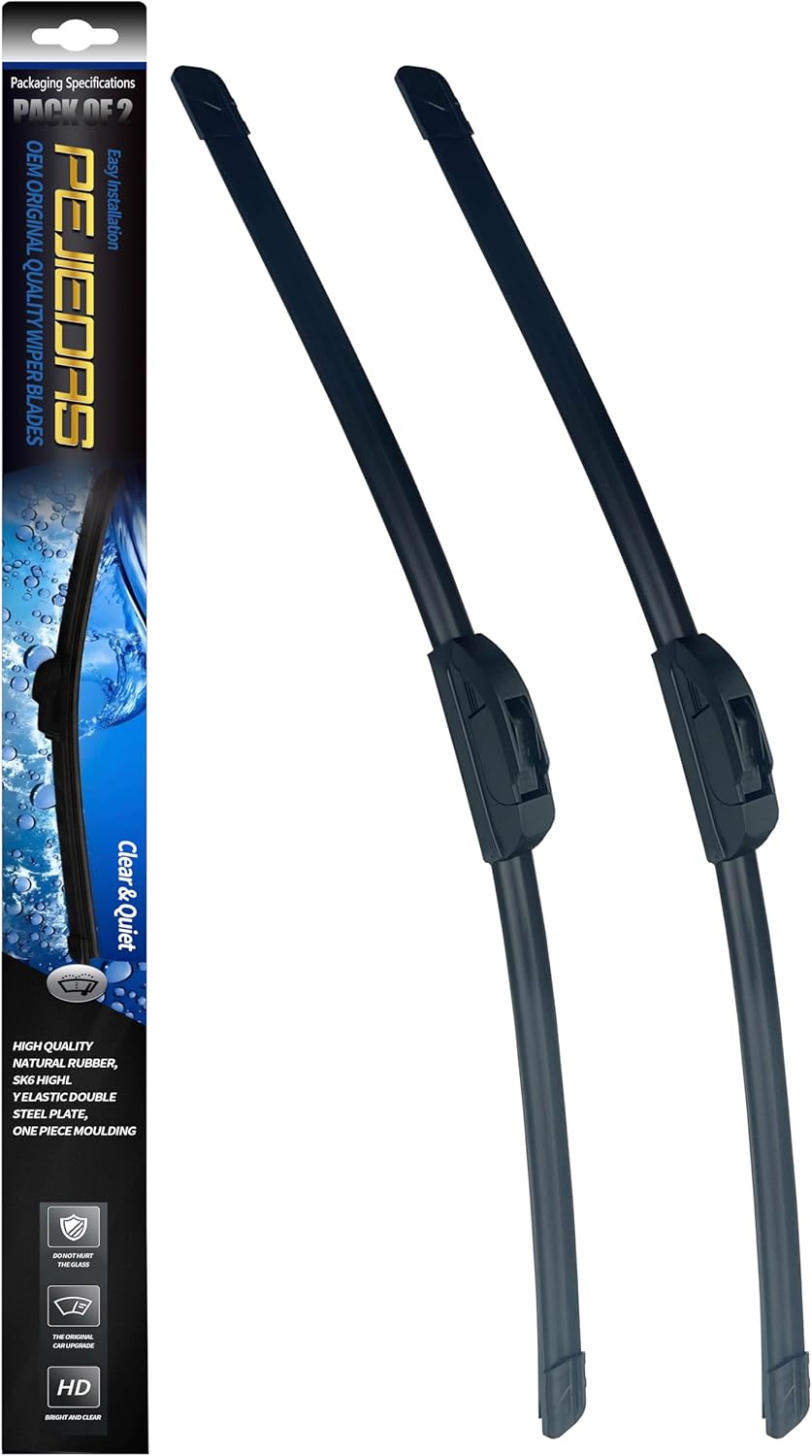 OEM Quality Front Wiper Blades, Replacement for 2002-2006 Toyota Camry,1990-2002 Honda Accord,2013-2020 Chevrolet Impala, OE Original Style (24 Inch + 19 Inch Front Wiper Blades)