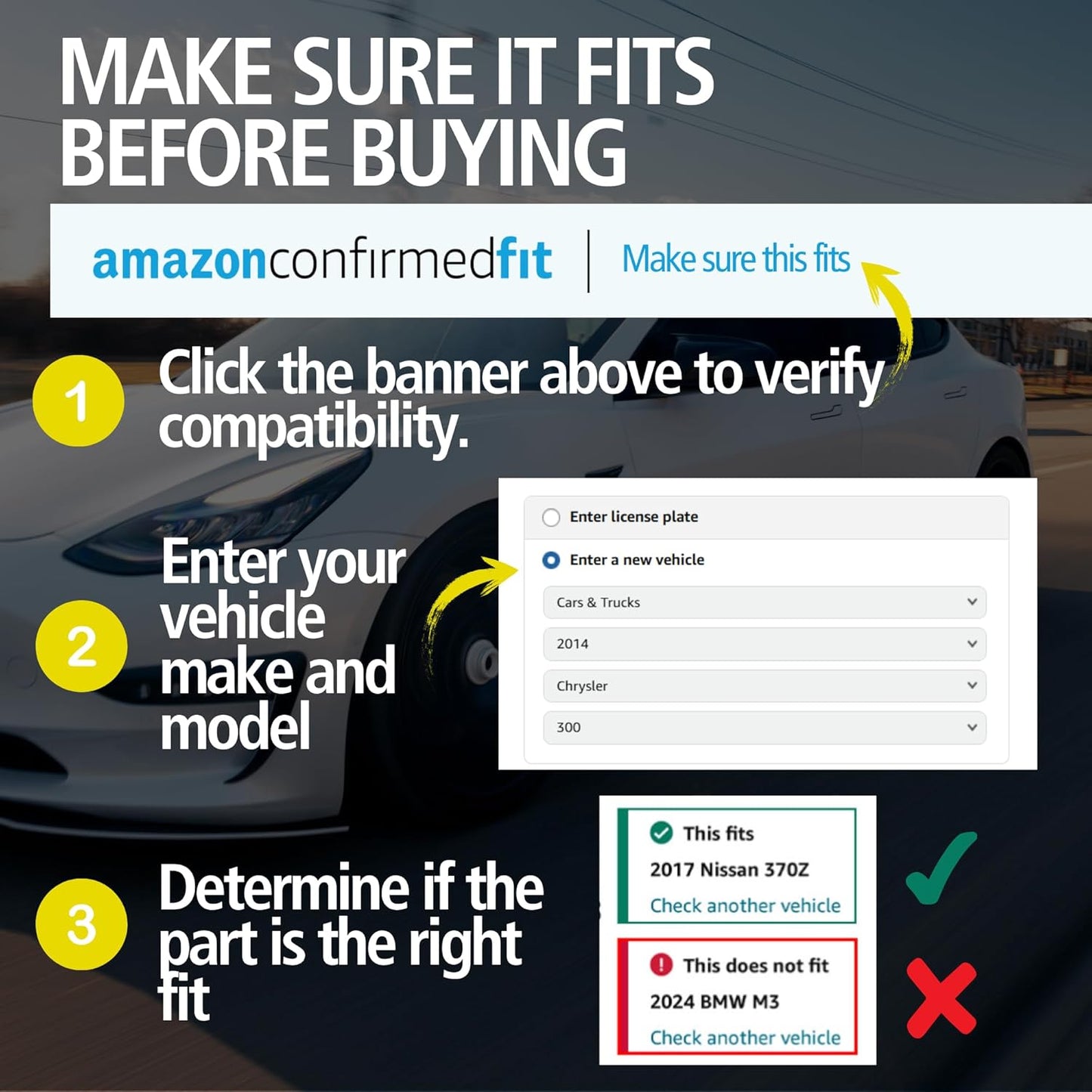 Premium Semi-Metallic Front Brake Pads (1001-0421M) Compatible with Ford Taurus 1986-1993, Mercury Sable 1986-1993