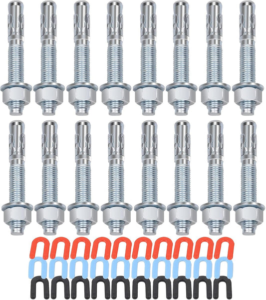 Lift Install Kit, Car Lift Installation Install Kit,(16Pcs 3/4" x 5.5" Wedge Anchor Bolts)