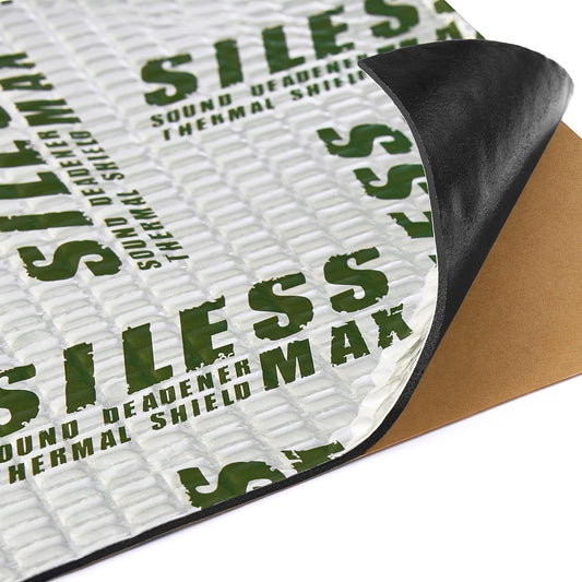 Siless Max 120 mil (3mm) 6 sqft Car Sound Deadening mat - Butyl Automotive Sound Deadener - Noise Insulation and Vibration Dampening Material (6 sqft)