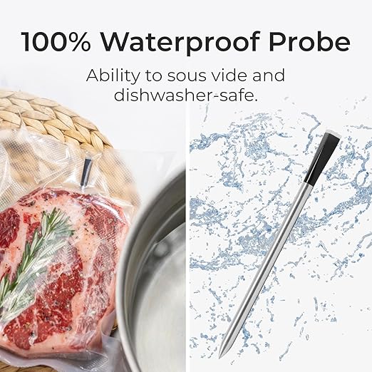MEATER Plus Bundle: Smart Digital Wireless Meat Thermometer with Microfiber Kitchen Towel & Bar Blade Opener | Grilling, Smoking, Roasting, Baking, & BBQ | Limited Edition Brown Sugar Color