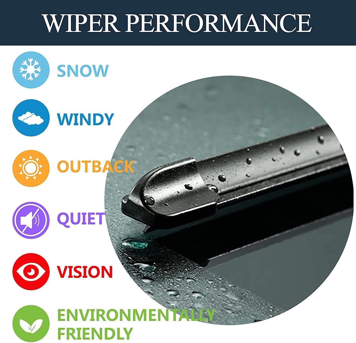 AUTOBOO 26"+19" Windshield Wipers with 14" Rear Wiper Blade Replacement for Subaru Outback Legacy 2010 2011 2012 2013 2014-Original Factory Quality (Pack of 3)