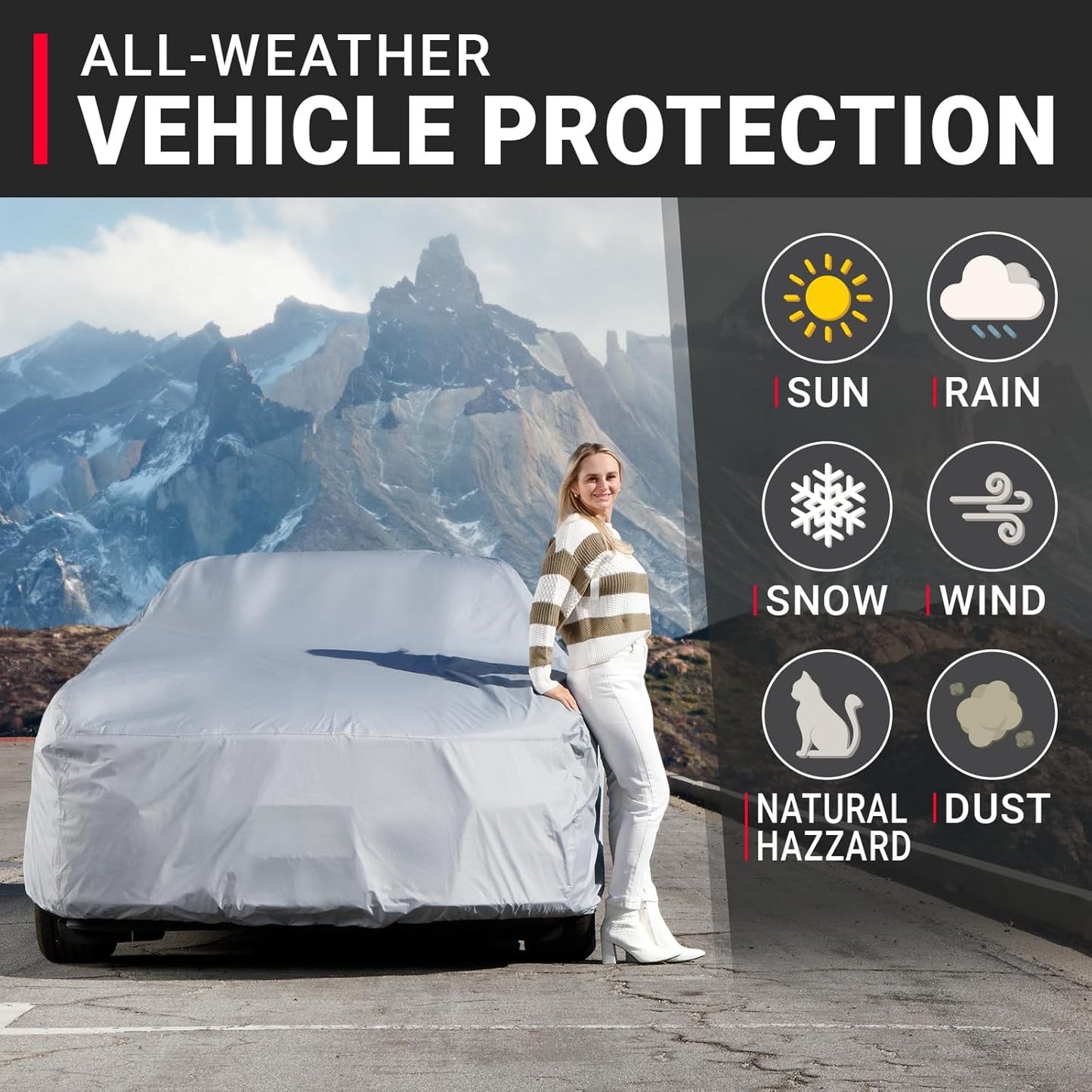 iCarCover Fits 1949-1954 Pontiac Chieftain Car Cover Automobiles Form-Fit Padded Full Exterior Waterproof Automobiles Protection Covers