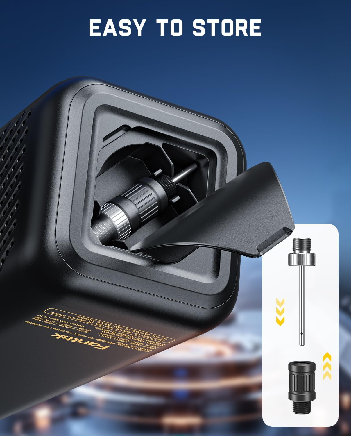 Fanttik X9 APEX Portable Air Compressor for Car Tires, 35s Fast Inflation, 150PSI Cordless Tire Inflator with Light and Power Bank, Suitable for SUV, Sedan, Motorcycle, Bike, Ball
