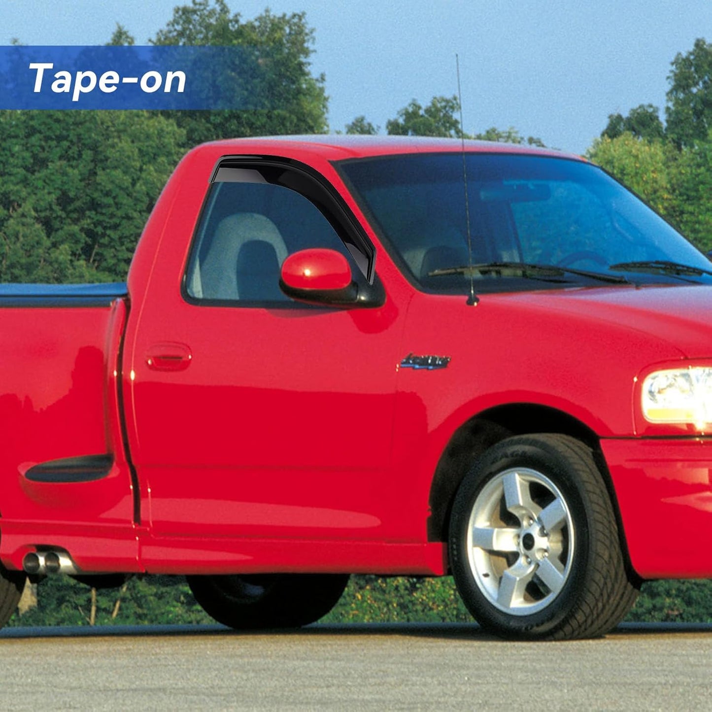 Window Visors Rain Guards for 1997-2003 Ford F150 Standard Cab, Out-Channel Window Vent Wind Deflectors Visors Shades for 1997-1999 F250, 2004 F-150 Heritage Regular Cab, 2PCS