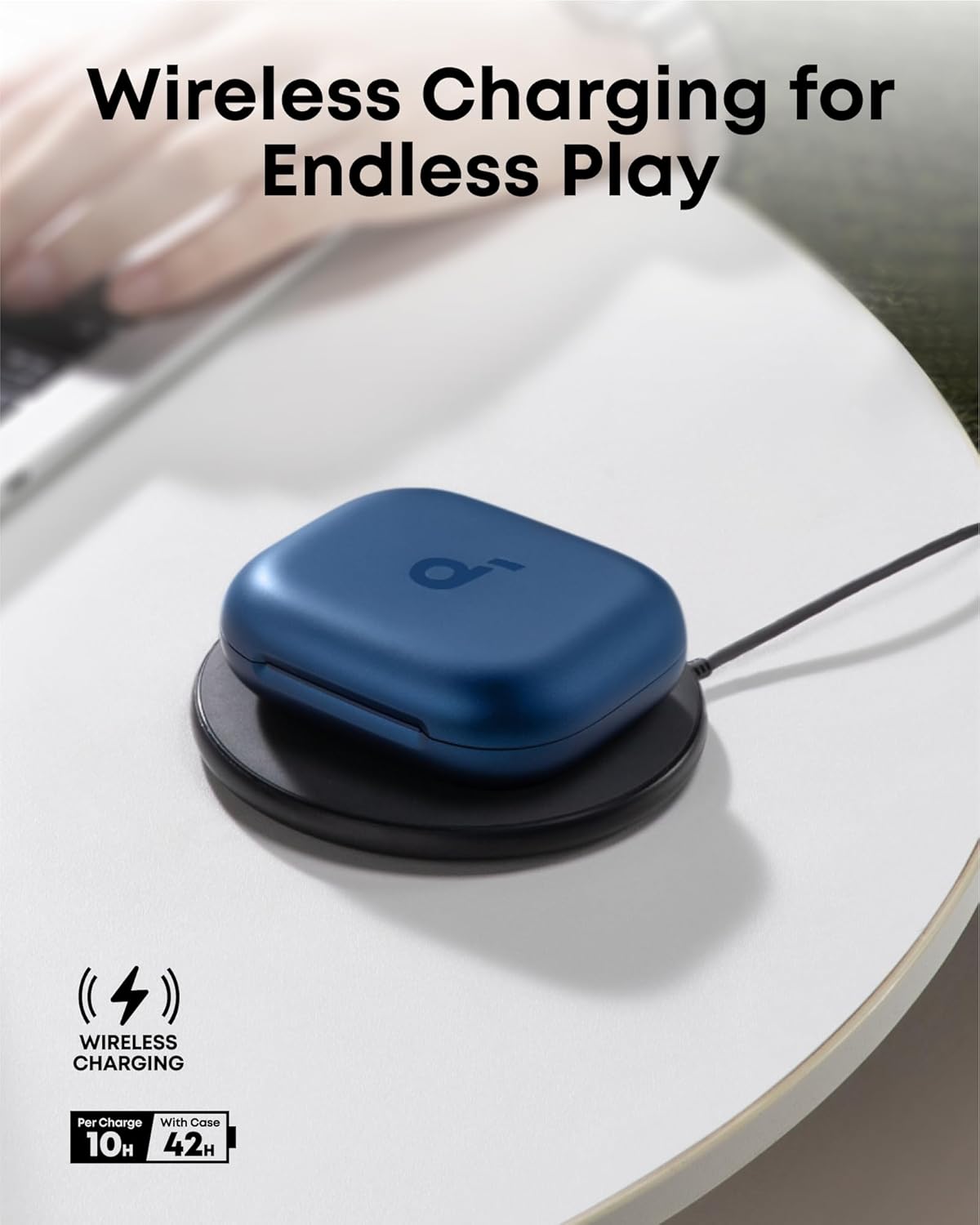soundcore AeroFit 2 by Anker, Open-Ear Headphones, Translation Earbuds Real Time, 4 Adjustable Positions for Every Ear Size, 2x Richer Bass, Hi-Res, 42H Playtime, IP55,AI Clear Calls,Wireless Charging
