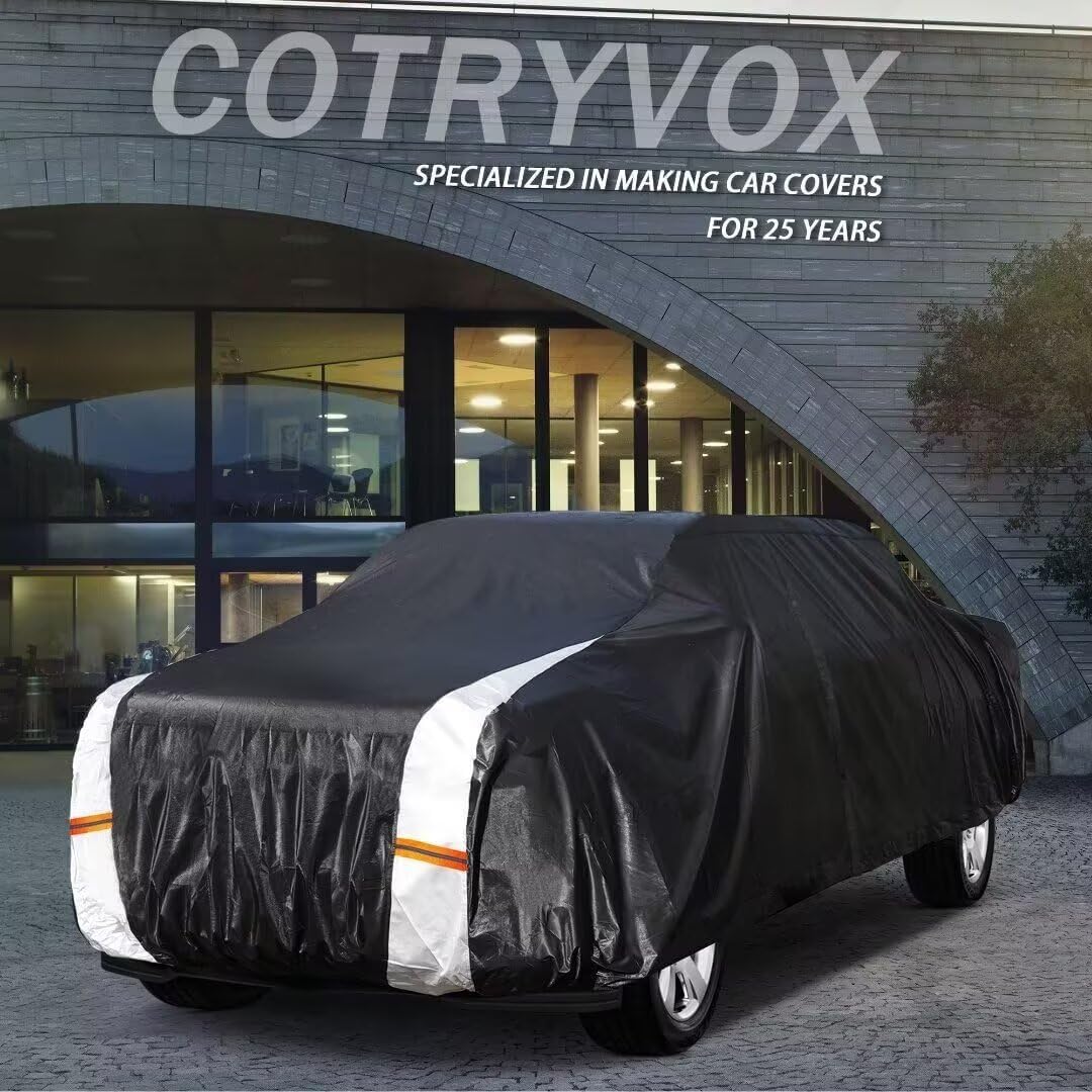 Jeep Gladiator Truck Cover Custom Fit 1999-2026 Crew Cab Short Bed(5') with Door Zipper, 10 Layers Outdoor Heavy Pickup Truck Cover Waterproof All Weather, Wind Dust Sun Protector.