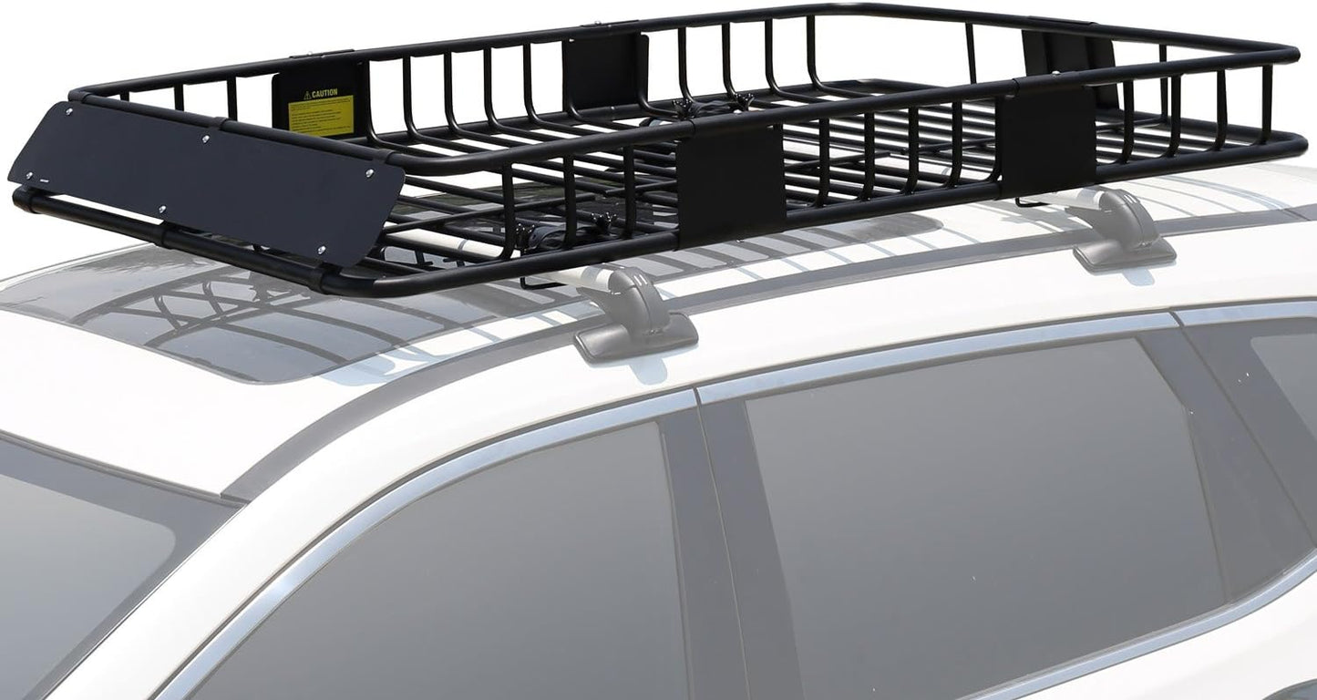 Leader Accessories Roof Rack Cargo Basket with 150LB Capacity Car Top Luggage Carrier 64"x 39"x 4" Fit for SUV Truck Cars