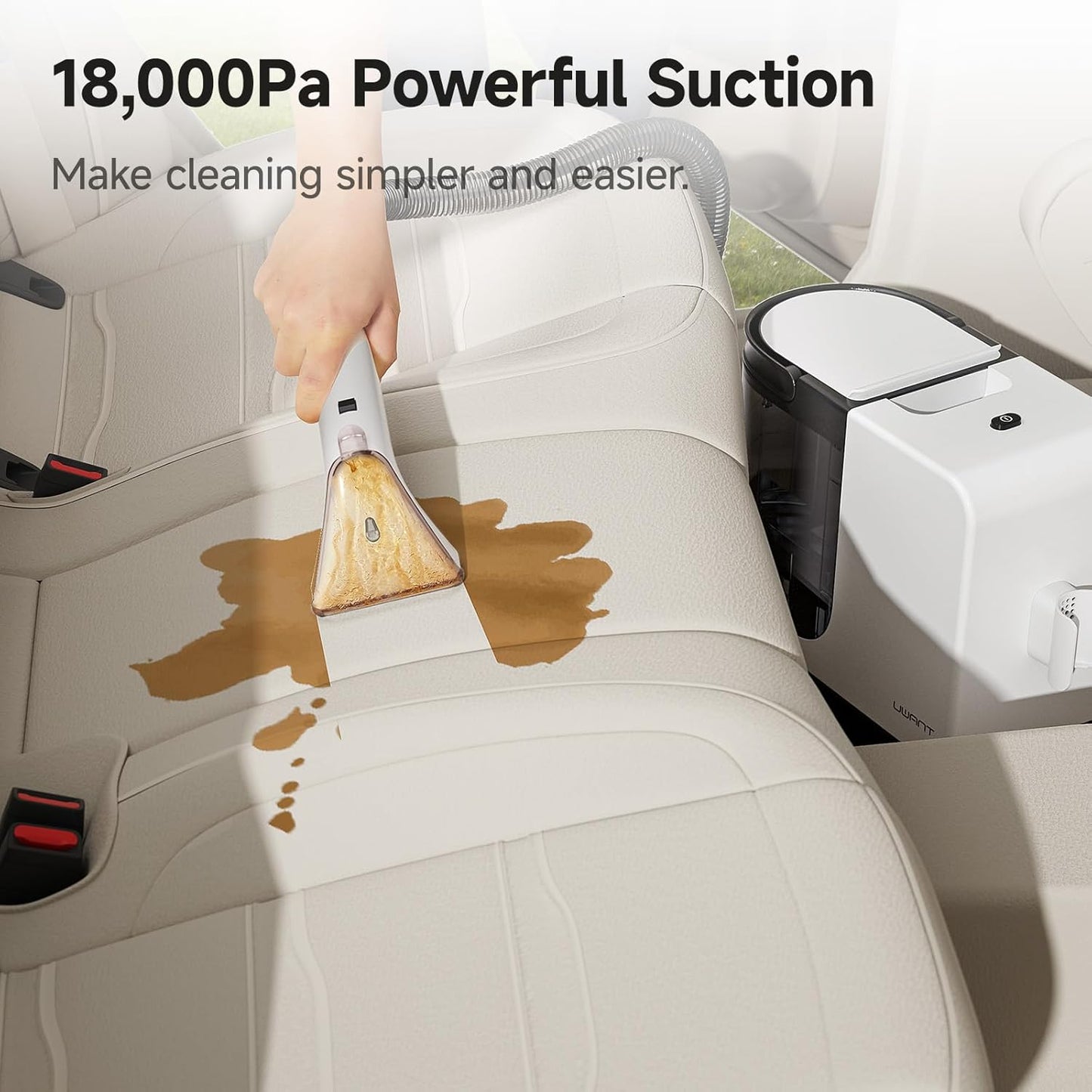uwant Portable Carpet Cleaner 18Kpa Powerful Suction Spot Upholstery Cleaner for Deep Cleaning Self-Cleaning Carpet Cleaner Machine with Exclusive Specialty Tools (Pro 18Kpa)