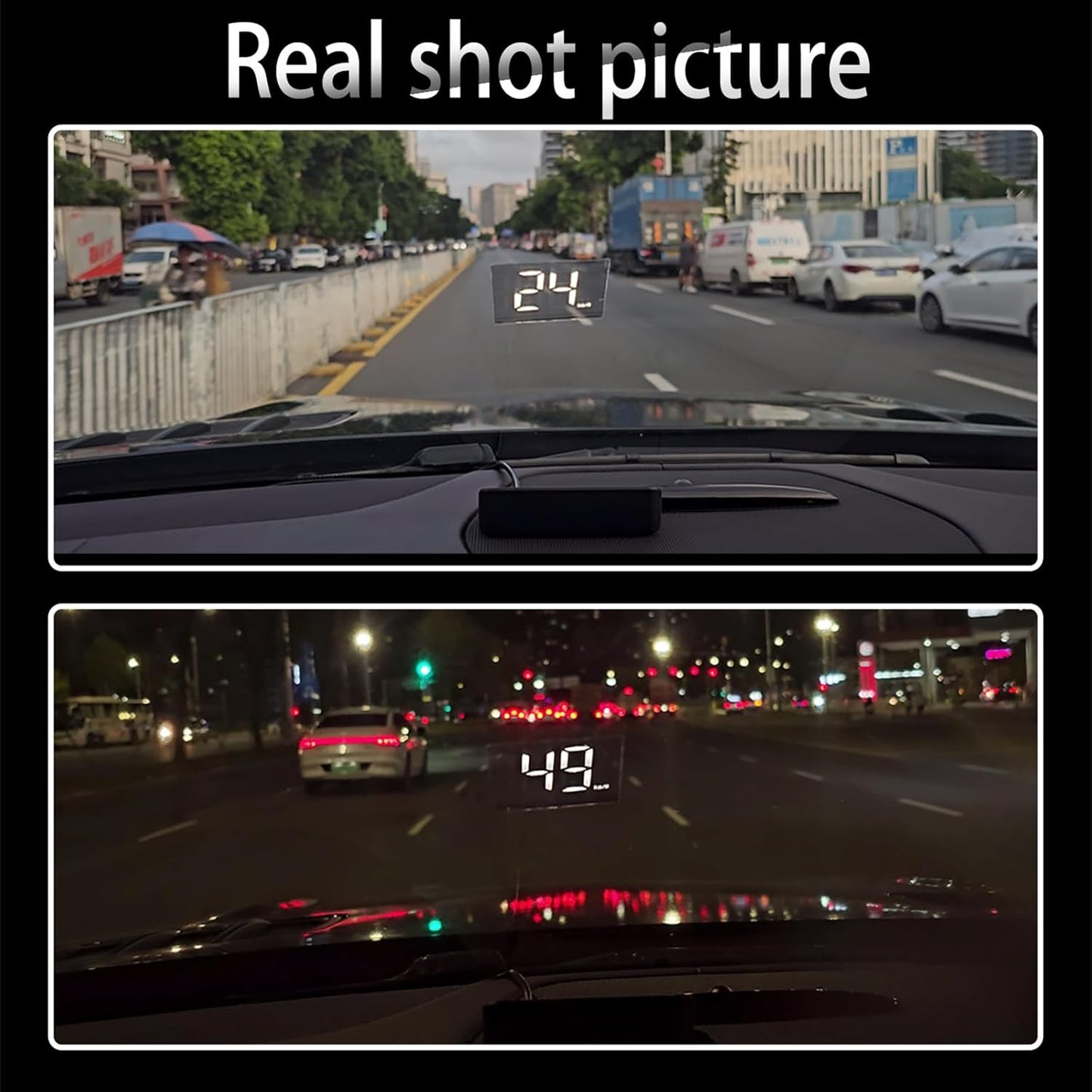 Heads Up Display for Cars, Speedometer for Car, Digital Speedometer for Car with Speed, Automatic Light Sensing,Mile Speed Unit Display,HUD Heads Up Display Suitable for All Car Models