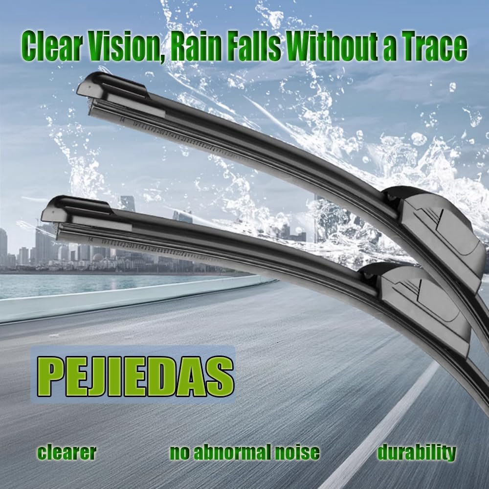 Set of Wiper Blades, Front Wiper + Rear Wiper Blades for Kia Soul 2010-2020/Kia Sorento 2011-2015 (24 inch + 20 inch + 11 inch Wiper Blades) OE Original Style