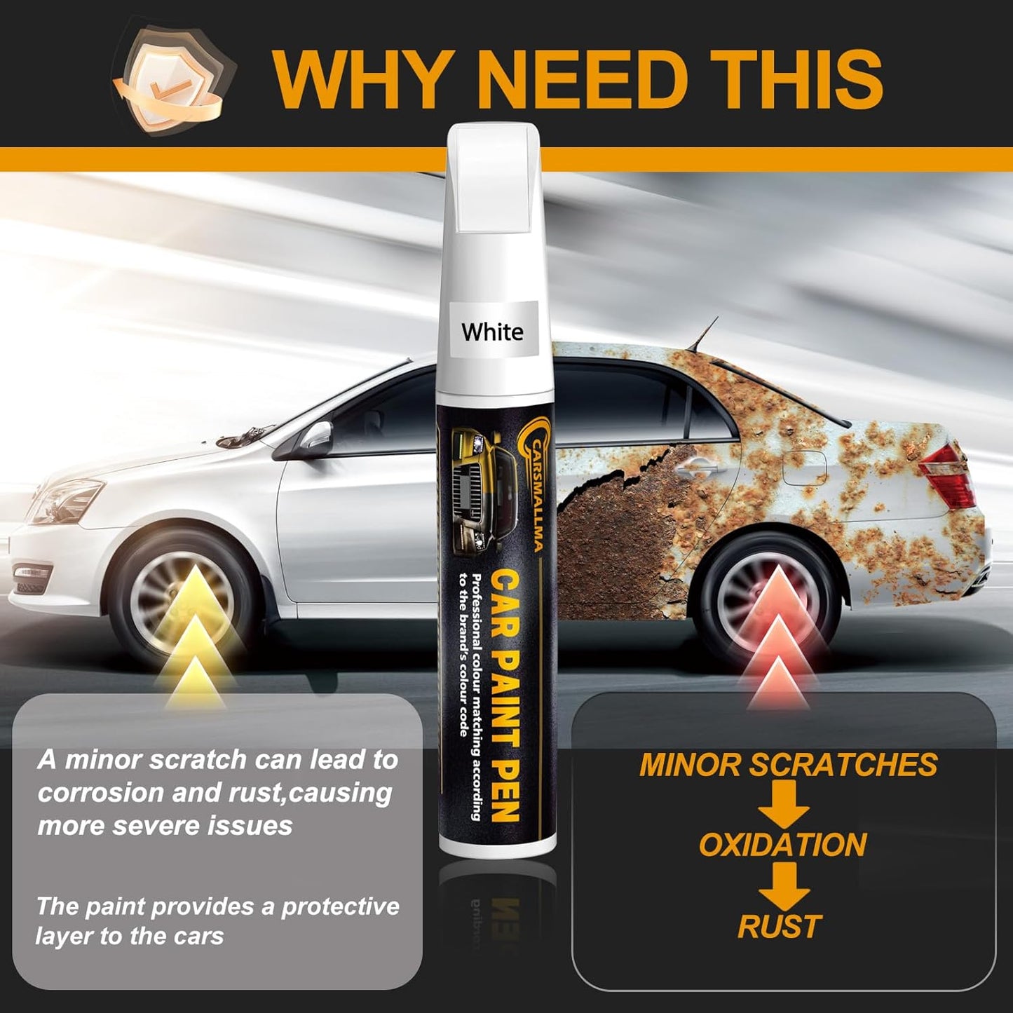LZ7S/6Y Daytona Gray Pearl Car Touch Up Paint for Audi, Color Accurate Car Paint Scratch Repair Pen Kit Quick & Easy Fix Vehicle Chips and Automotive Nicks Scuff