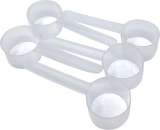 53 mL (1.8 Oz. | 3.58 Tablespoon) Long Handle Scoop for Measuring Coffee, Pet Food, Grains, Protein, Spices and Other Dry Goods (Pack of 5)