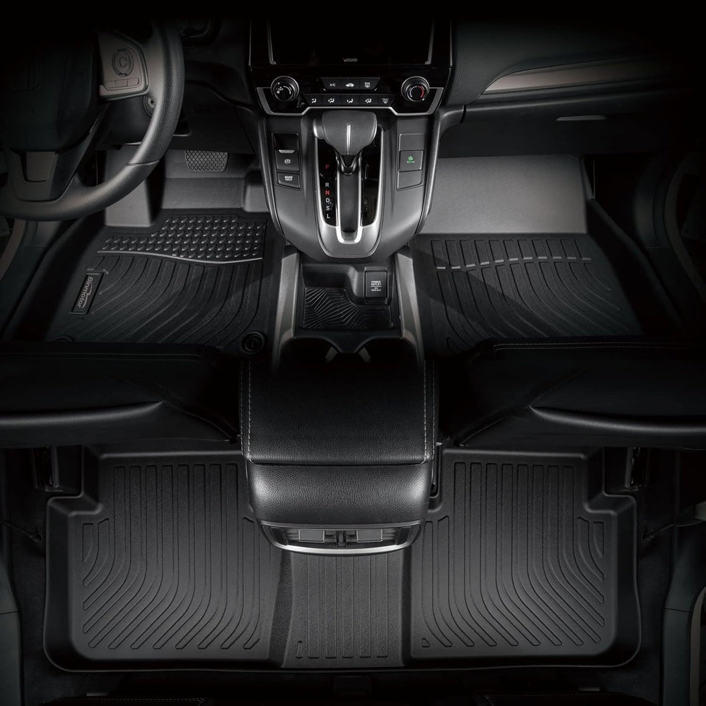 Binmotor-Floor Mats & Cargo Liner for Mitsubishi Outlander Sport 2011-2024 (Onlyfor 5 Seater), All Weather Car Floor Mat for Outlander Sport Accessories TPE Heavy Duty Rubber Liners Cargo Trunk Mat