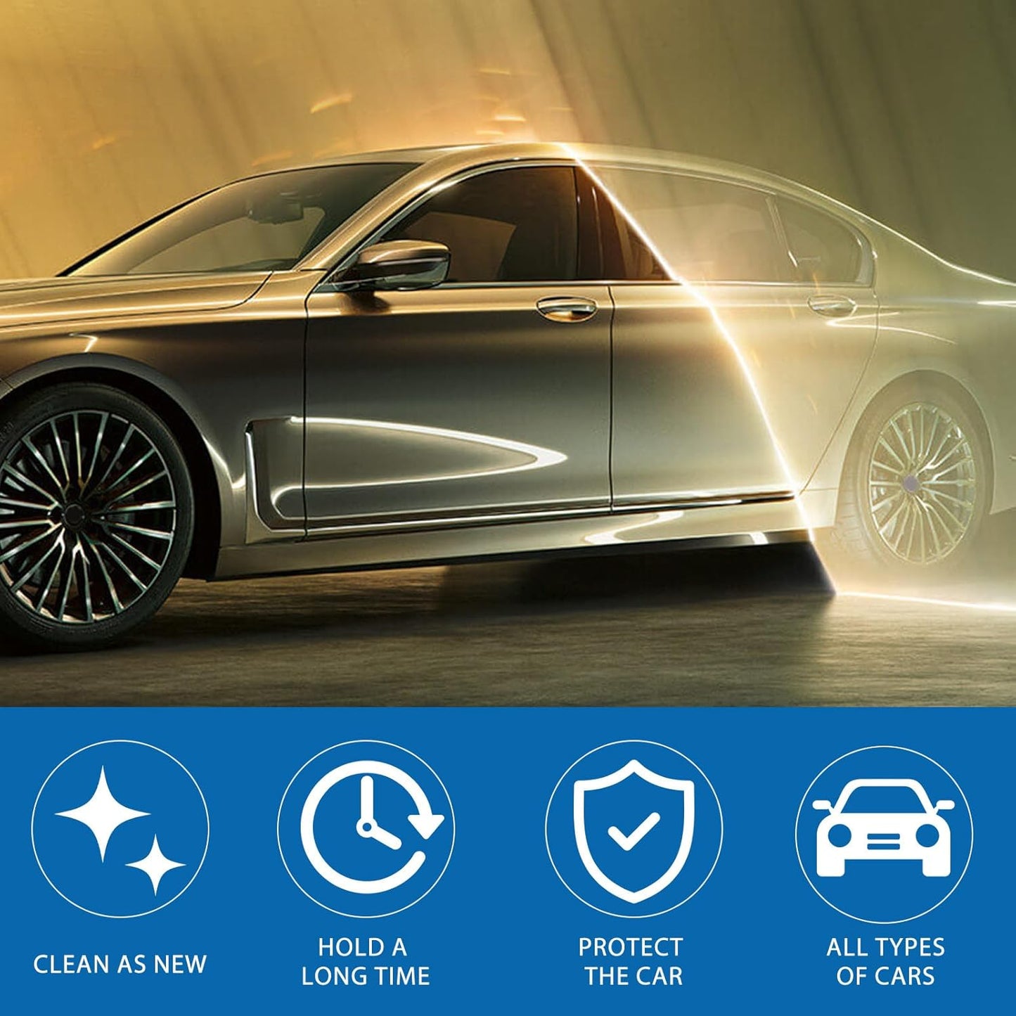 Car Coating Spray, Quick Effect Coating Agent, Quickly Coat Car Wax, Car Scratch Wax Polish Spray Waterless Wash, Easy to Use