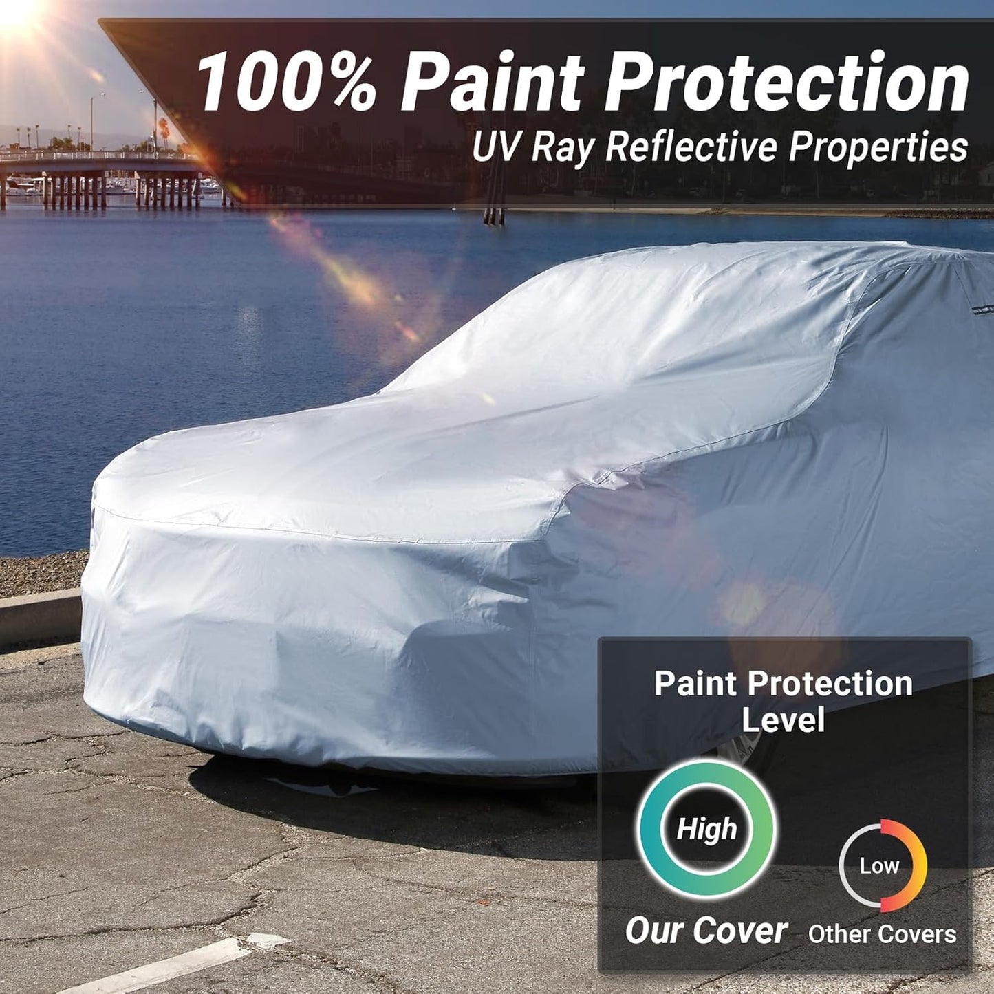 iCarCover Premium Car Cover for 1975-1976 Chevy Cosworth Vega Heavy Duty Waterproof All-Weather Automobiles Custom Fit Indoor Outdoor UV Snow Protection Covers with Straps and Bag
