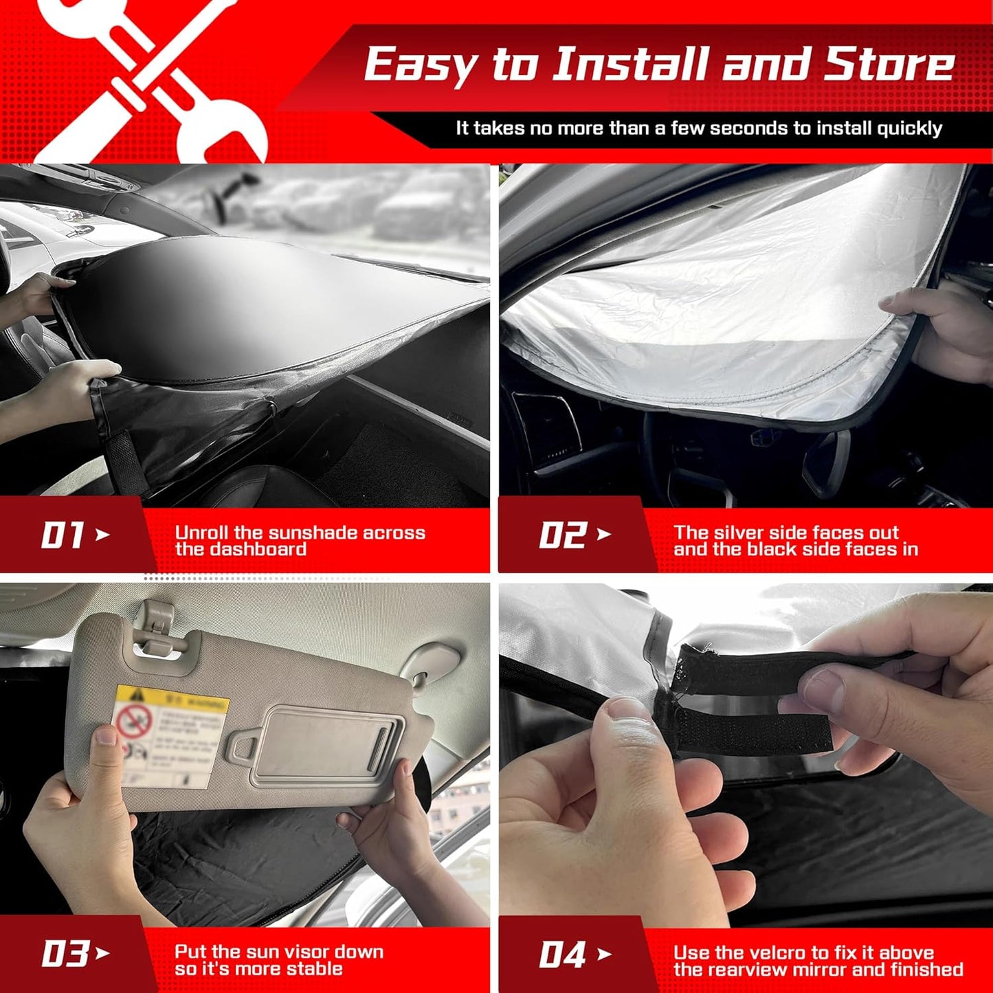 ARISMOTOR Windshield Sun Shade for Toyota Crown 2023-2025, Custom Fit Foldable Front Window Sunshade Sun Visor Protector, Block UV Rays Keep Your Car Cooler