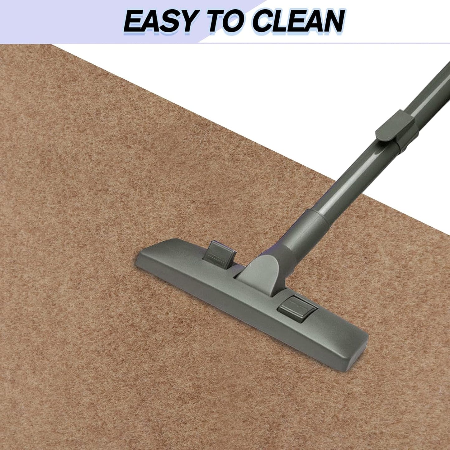 Custom Size Backed Non-Slip Area Rugs Runner, Easy Clean, Waterproof Runner Rugs for Hallway Entryway, Kitchen, Laundry, 3FT x 47FT, Beige