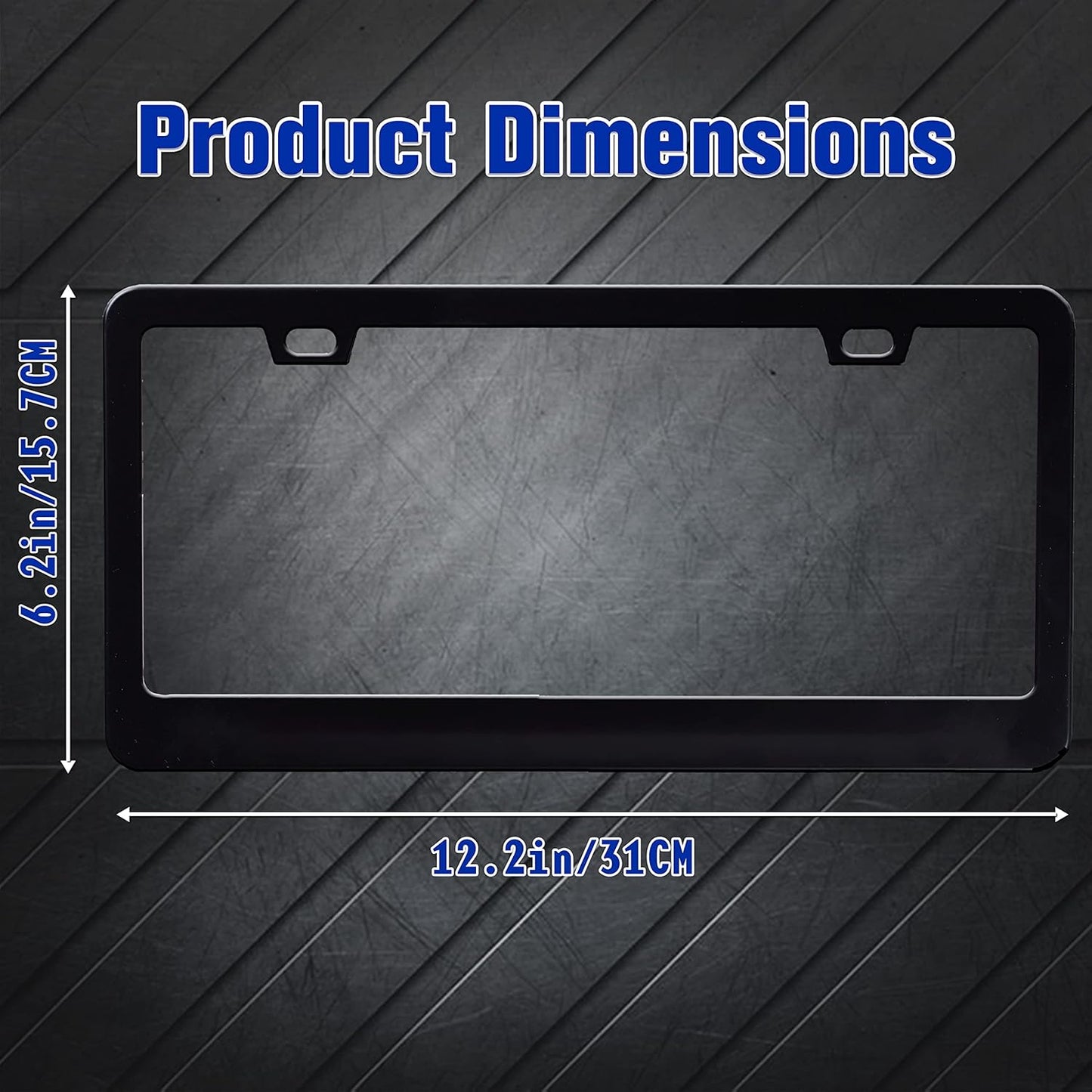 Brown Cow Print License Plate Frame Animal License Plate Frames Personalise Stainless Steel Funny Design Compatible with Standard License Plate Holder for USA Canada 6 X 12 Inch with Screws