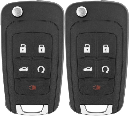 Key Fob Replacement for 2014-2019 Buick Encore/ 10-12 Allure/ 10-16 Lacrosse/ 11-17 Regal/ 12-17 Verano/ 10-19 Chevy Equinox Camaro/ 11-16 Cruze Malibu/ 14-19 Impala/ 12-17 Sonic Keyless,2Pcs
